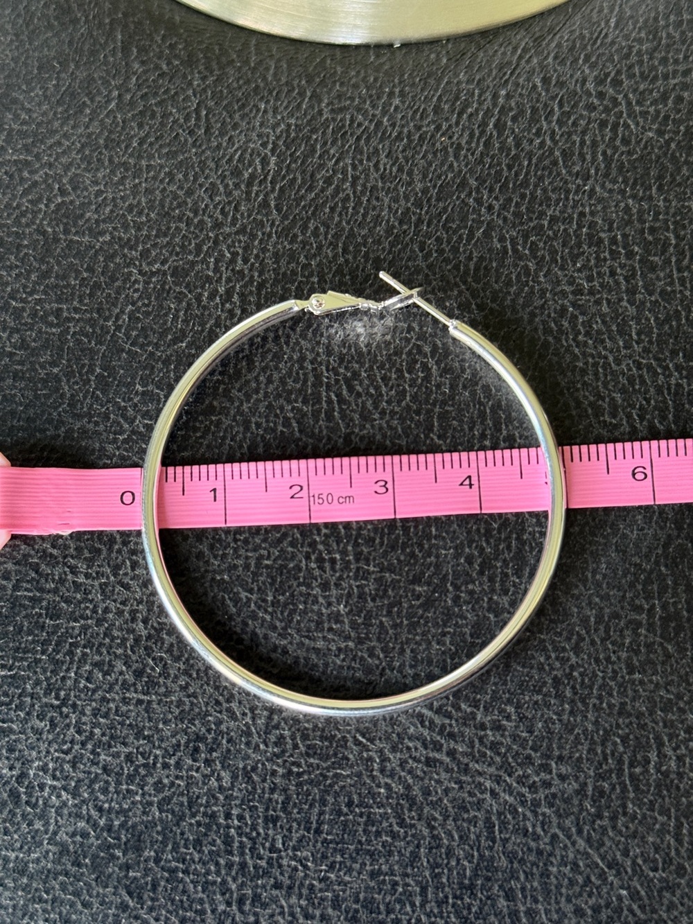 Sterling Silver Hoop Earrings - Women Jewelry 50/60 mm - Picture 9 of 13